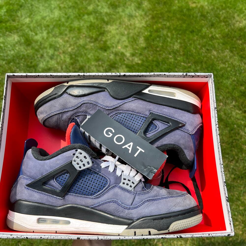 Size 10.5 - Nike Air Jordan 4 Retro Winter Loyal Blue Men's Shoes - Ships Now - Picture 9 of 10